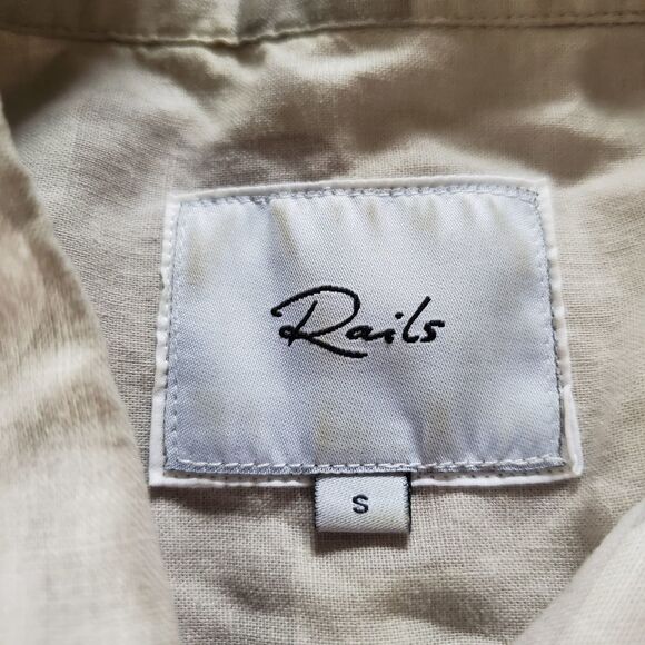 Rails Everett Camo  camp button down shirt size sm - Picture 3 of 5